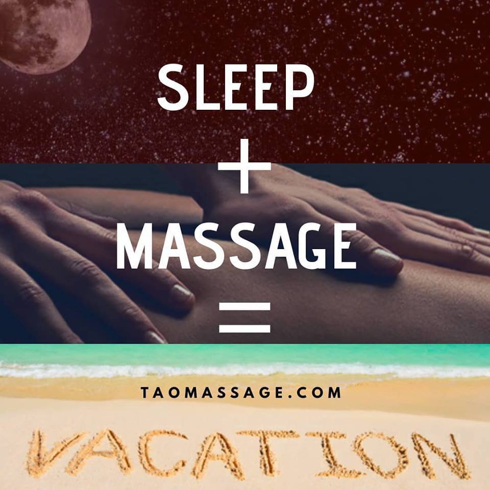 sleep + massage = vacation